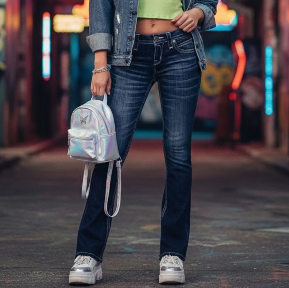 NWOT Rock Revival 27 Y2K Western Coastal Cowgirl Festival Rodeo Bootcut Jeans